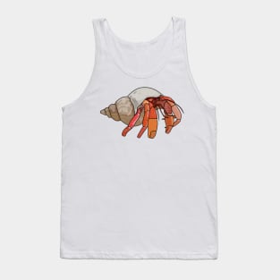 Hermit crab cartoon illustration Tank Top